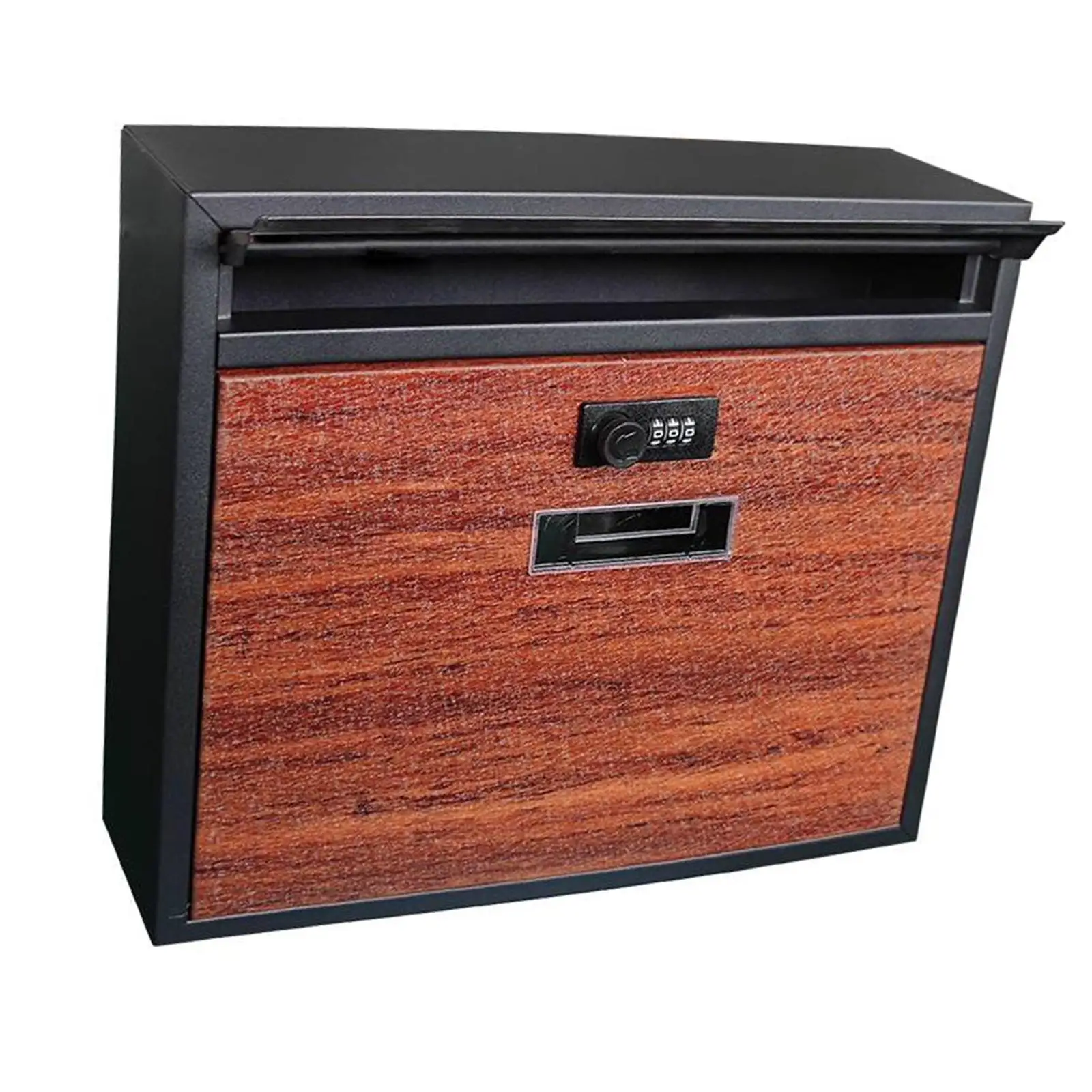 Buzón de montaje en pared, buzón de correo de hierro resistente, práctico con cerradura, buzón de decoración Premium para el hogar, residencial y exterior - imagen 3