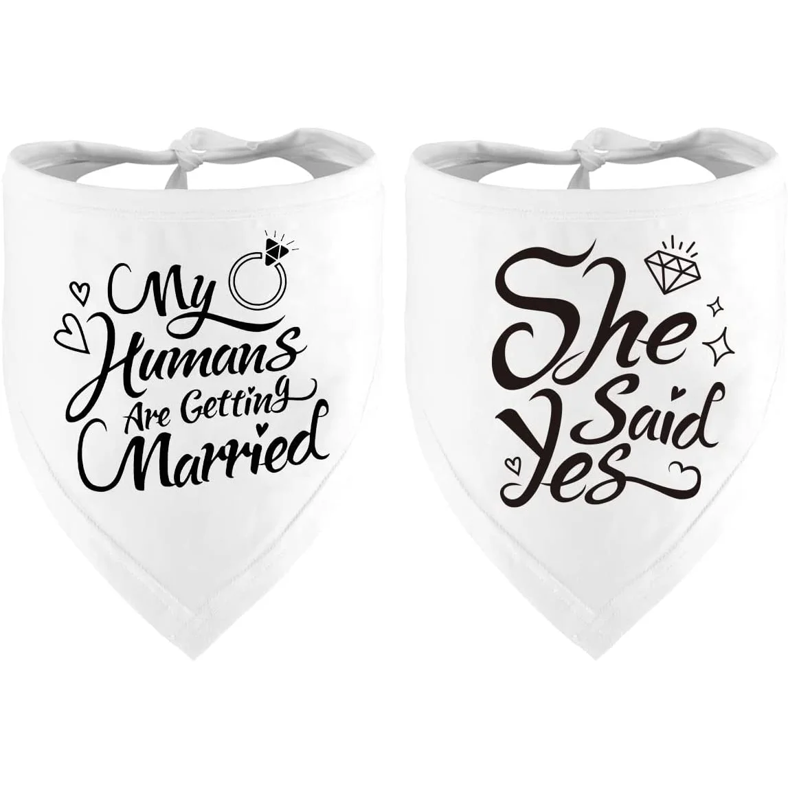Bandana de perro My Humans are Getting Married, accesorio para fotos de boda, bufanda para mascotas, regalo de compromiso - imagen 3