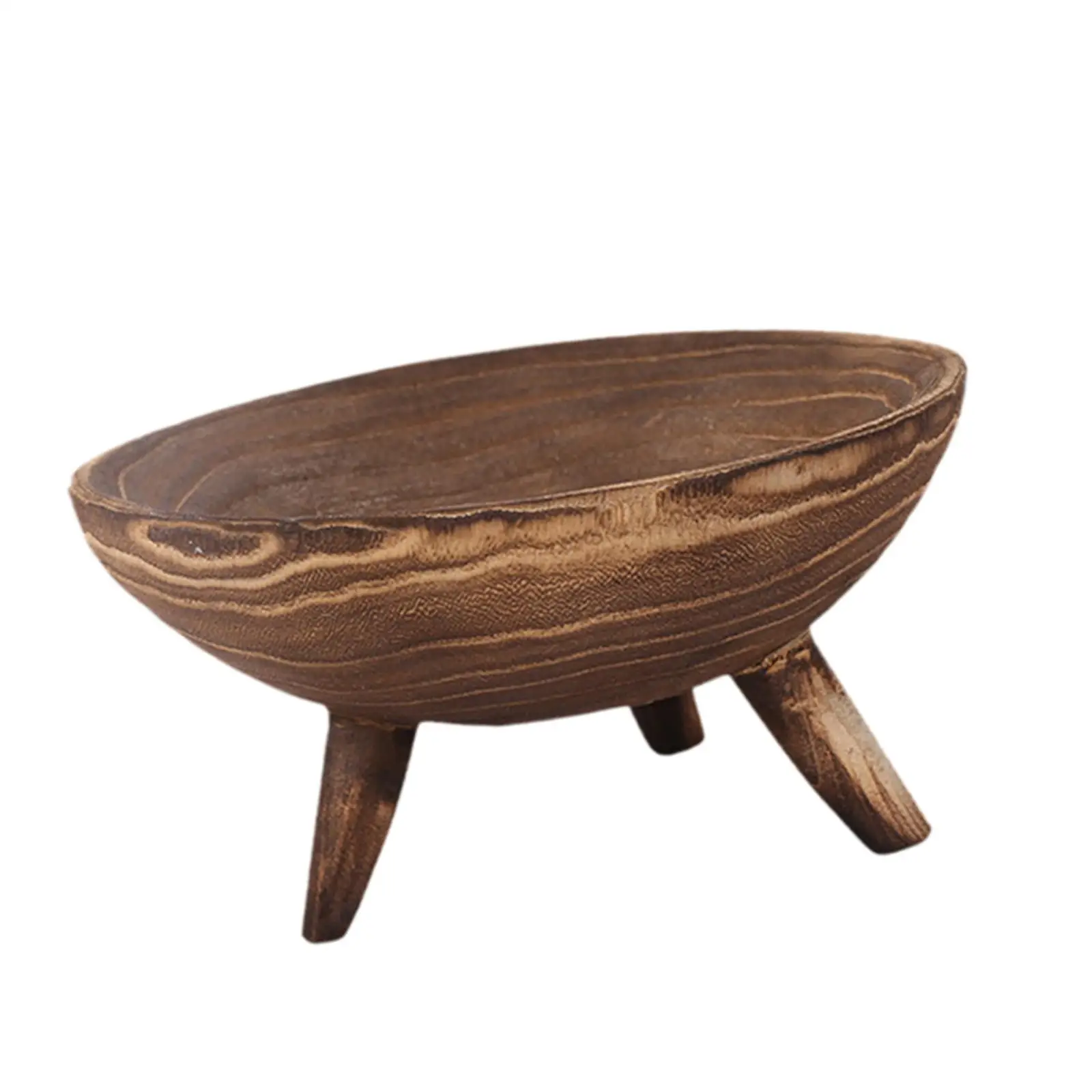 Maceta de madera redonda de pie para uso interior y exterior, plato de fruta multifuncional - imagen 2