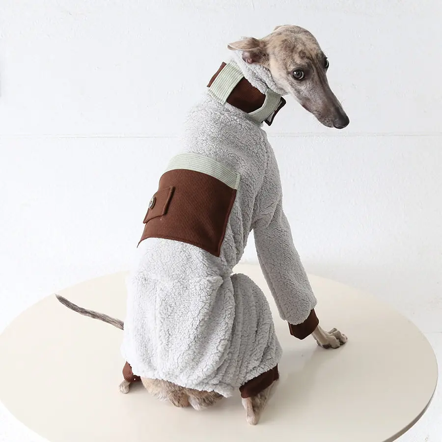 Sudadera con gorro de cuello alto para galgo y Whippet – Abrigo suave - imagen 5