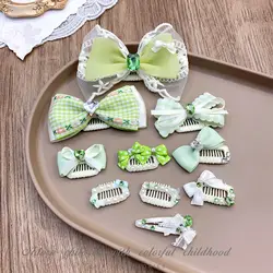 Lazo a cuadros verde para Yorkshire – Pinza floral para pelo