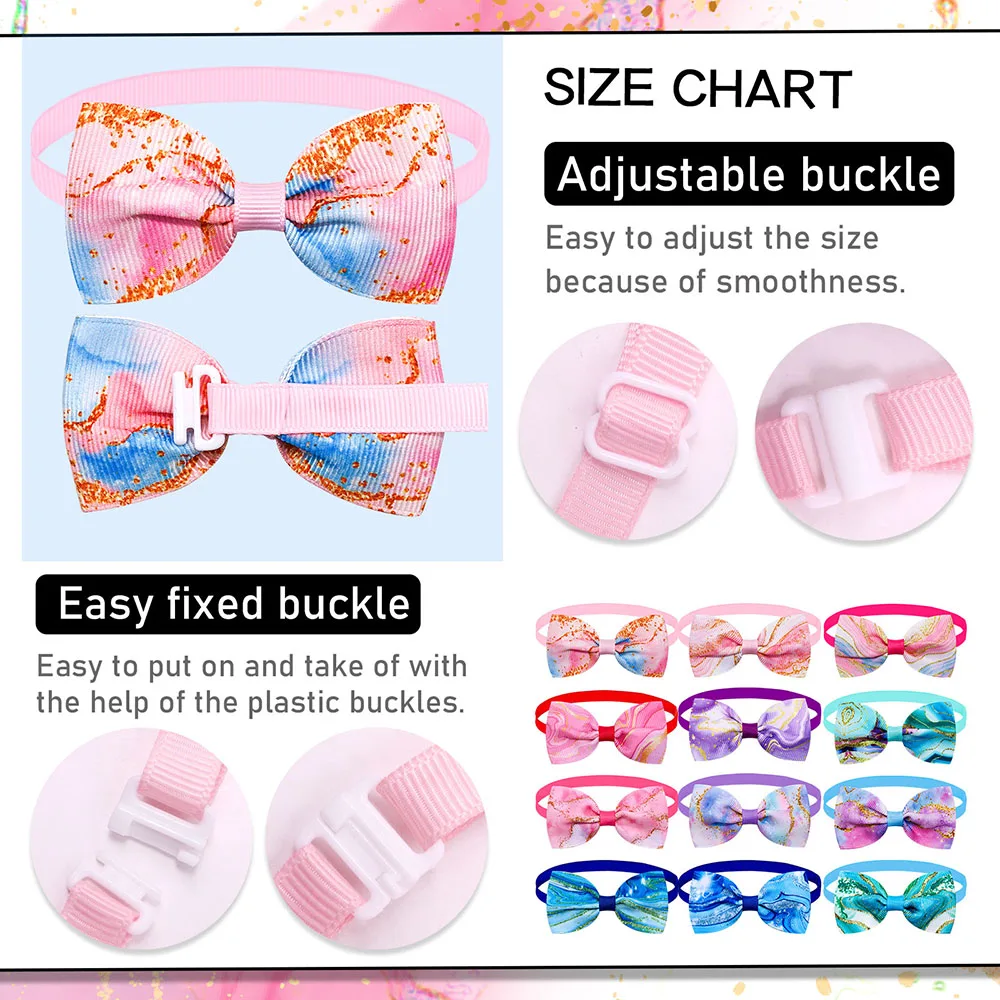 50 Uds. De lazos a granel para perros, pajarita bonita a la moda para perros, pajaritas para perros pequeños y gatos, Collar, productos para el cuidado de mascotas, accesorios para perros - imagen 4