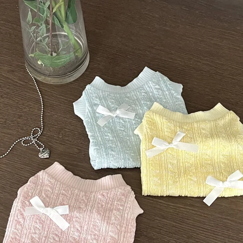 Sin sombrero suéter de punto para perro, ropa para mascotas, oso de peluche, pequeño, Pomerania, cachorro, Chihuahua, Otoño e Invierno - imagen 2