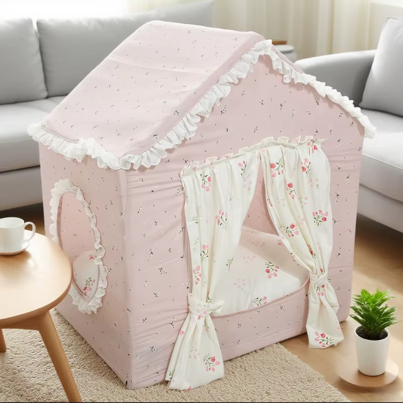 Cama tienda de campaña para gatos y perros - Princesa, 4 estaciones