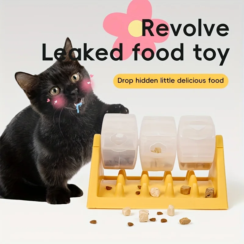 Juguete interactivo dispensador de comida para perros, alimentador lento de plástico con diseño Triangular, juguete de actividad de enriquecimiento de mascotas, ranura Triangular para alimentos - imagen 5