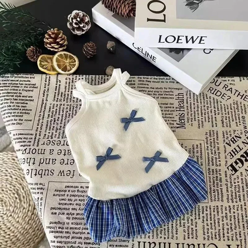 Falda con tirantes y lazo para mascotas, vestido de princesa para perros y gatos, vestido de princesa Yorkshire, ropa bonita para cachorros - imagen 2