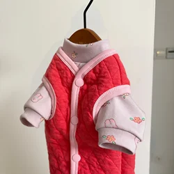 Pijama para gatos de algodon a cuadros azules - Invierno suave