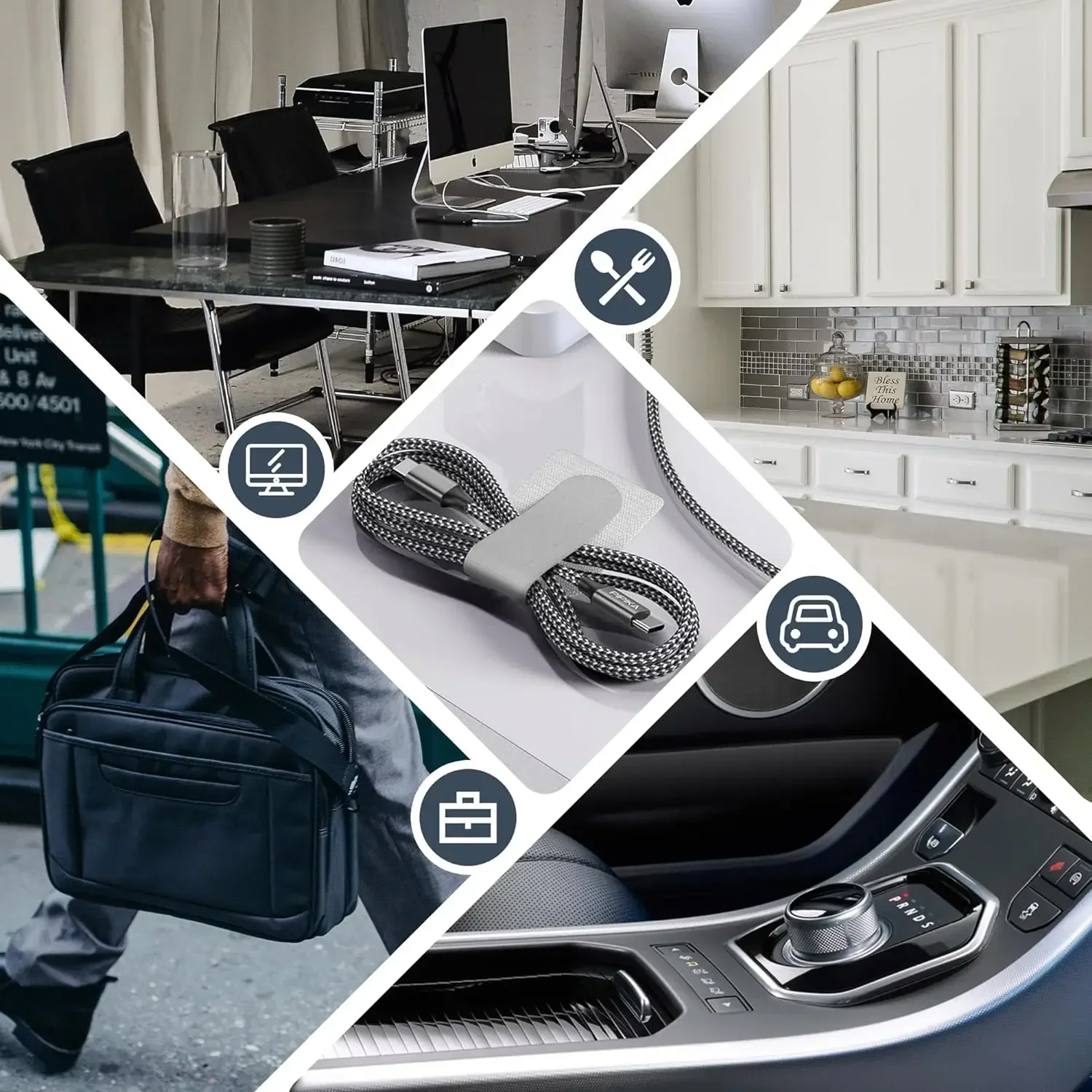 Organizador de cables Velcro para hogar - para gatos y perros - imagen 5