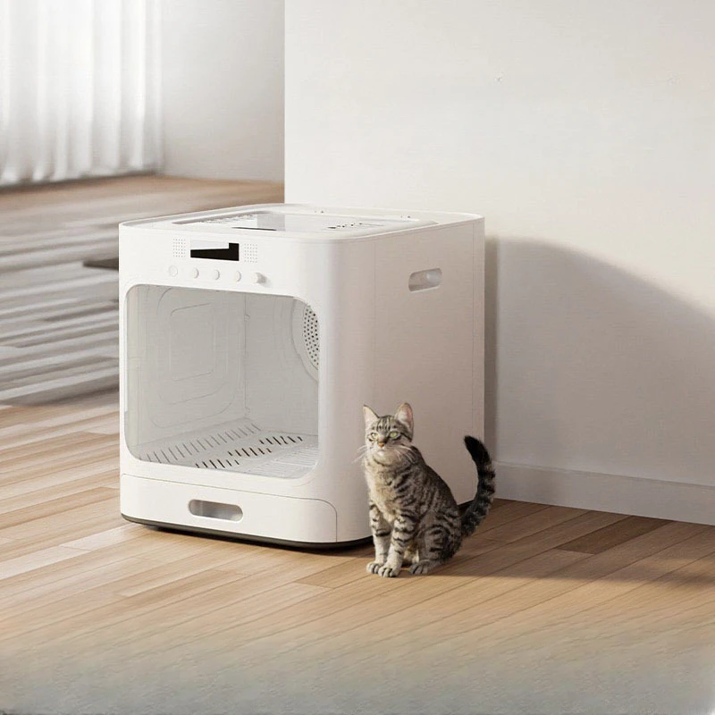 Soporte para el cuidado de mascotas, secador de pelo para perros, completamente automático y portátil, caja de secado para mascotas, suministros de viaje para cachorros, 2 en 1 - imagen 5