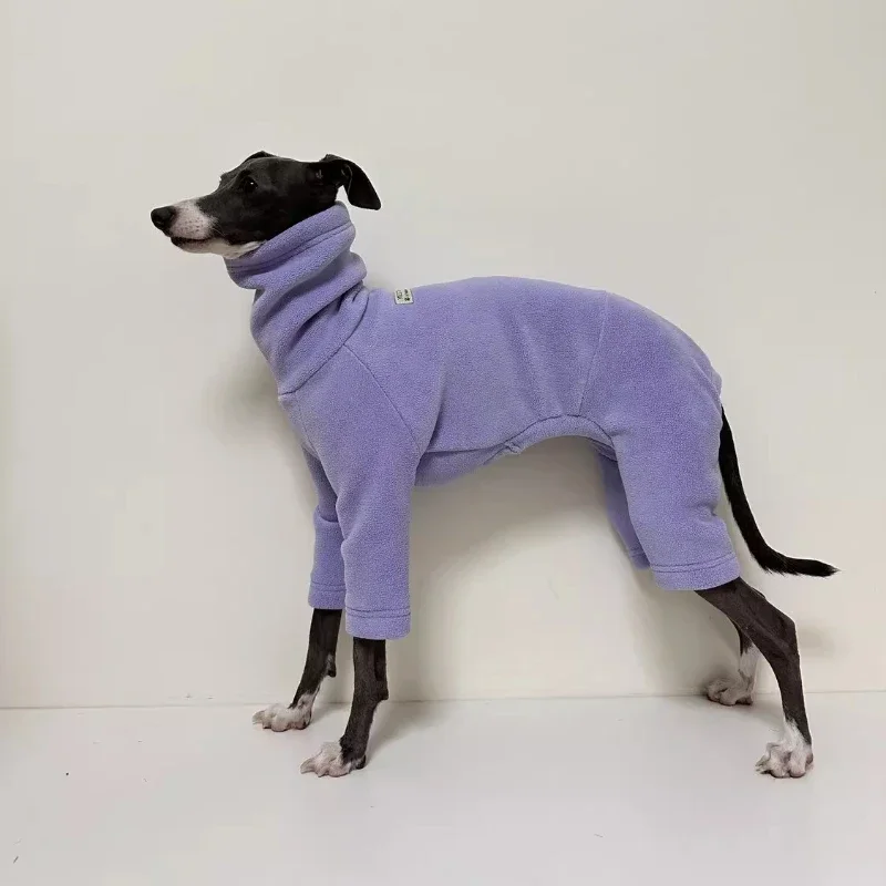 Ropa de lana de invierno para perros, abrigo cuádruple, forro polar grueso, cálido, pequeño galgo, cuello alto, productos para mascotas, suministros, accesorios