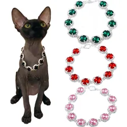 Collar de lujo con diamantes para perros pequeños y medianos