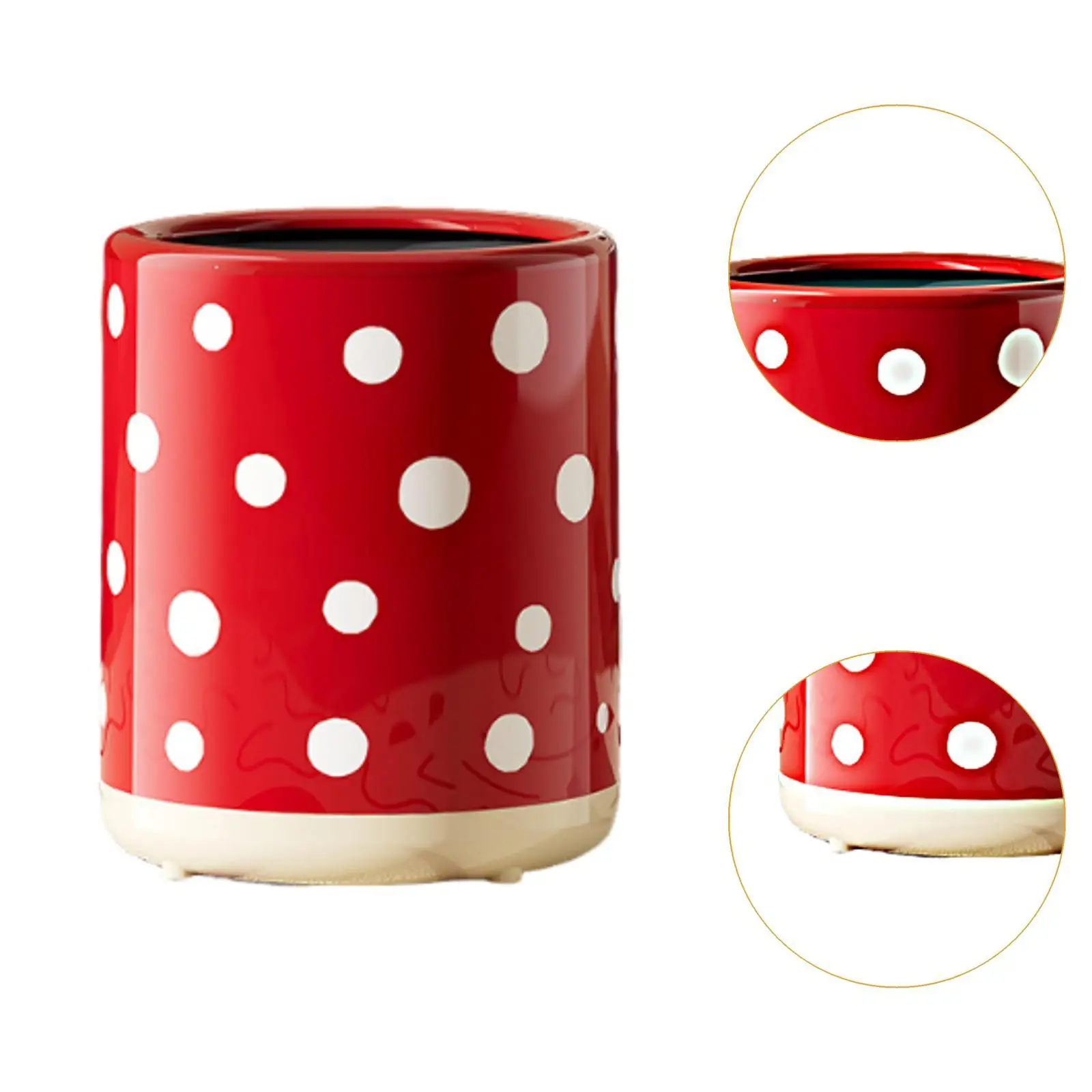 Trash Can Bathroom Bin Fashion Stylish Accessory Garbage Container Wastebasket for Bathroom Bedroom Restaurant Study Entryway