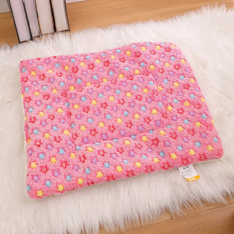 Alfombrilla de franela para mascotas, cama gruesa para perros y gatos, manta para cachorros y gatitos, alfombra para perros pequeños y grandes - imagen 4