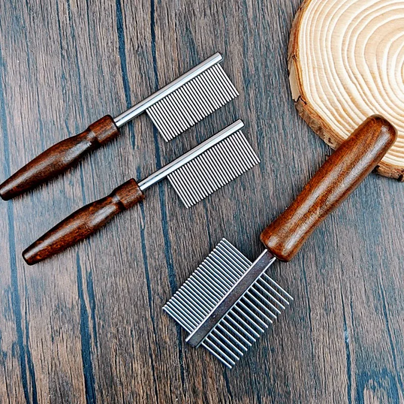 Cepillo de madera mini 2 en 1 – Limpieza facial gatos y aseo perros - imagen 4