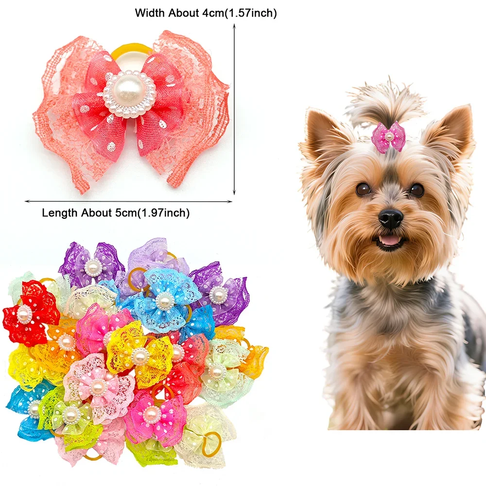 Set de 20 accesorios para adornar a tu perro – Lazos y bandas elásticas para cachorros