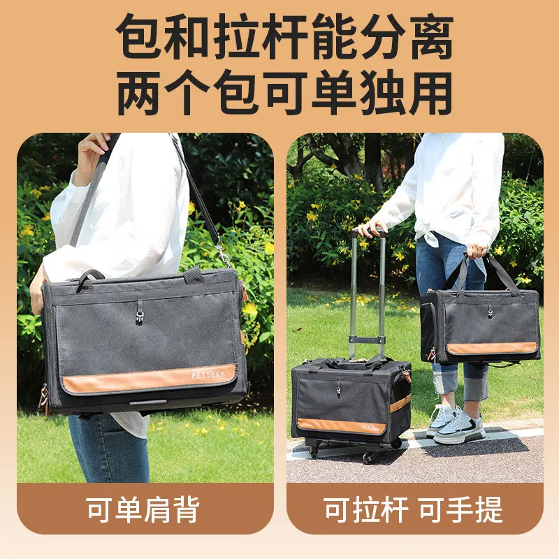 Bolsa transporte portátil dos pisos para gatos y perros - imagen 4