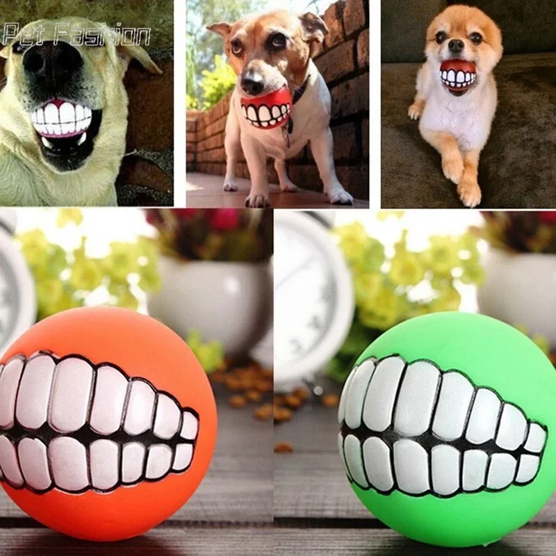 Perro mascota cachorro bola dientes silicona masticar juguetes sonido novedad jugando juguetes divertidos accesorios para perros juguetes para perros grandes Игрушки - imagen 2