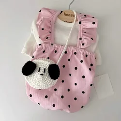 Vestido rosa con lunares para perros - ropa femenina veraniega
