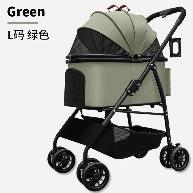 Carrito de paseo plegable para perros y gatos pequeños y medianos