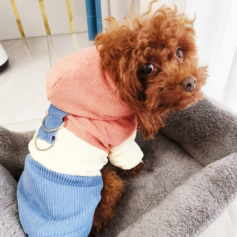 Otoño e Invierno nueva ropa acolchada de algodón para mascotas ropa para perros polar cálido y cómodo suéter cálido de invierno suministros para mascotas - imagen 5