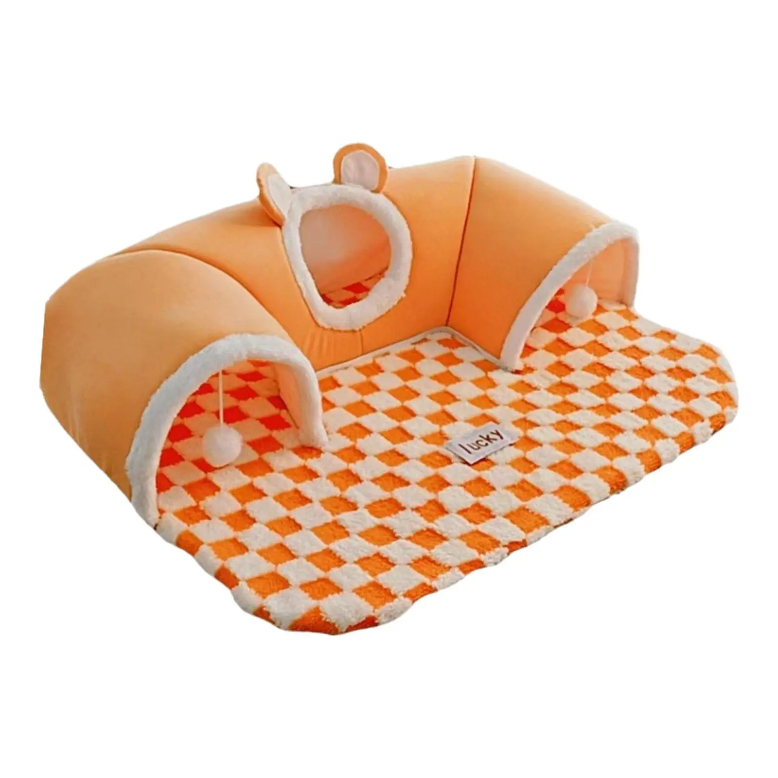 Cat Tunnel Bed Exercise Portable Playing Hut for Indoor Cats Outdoor Hamster