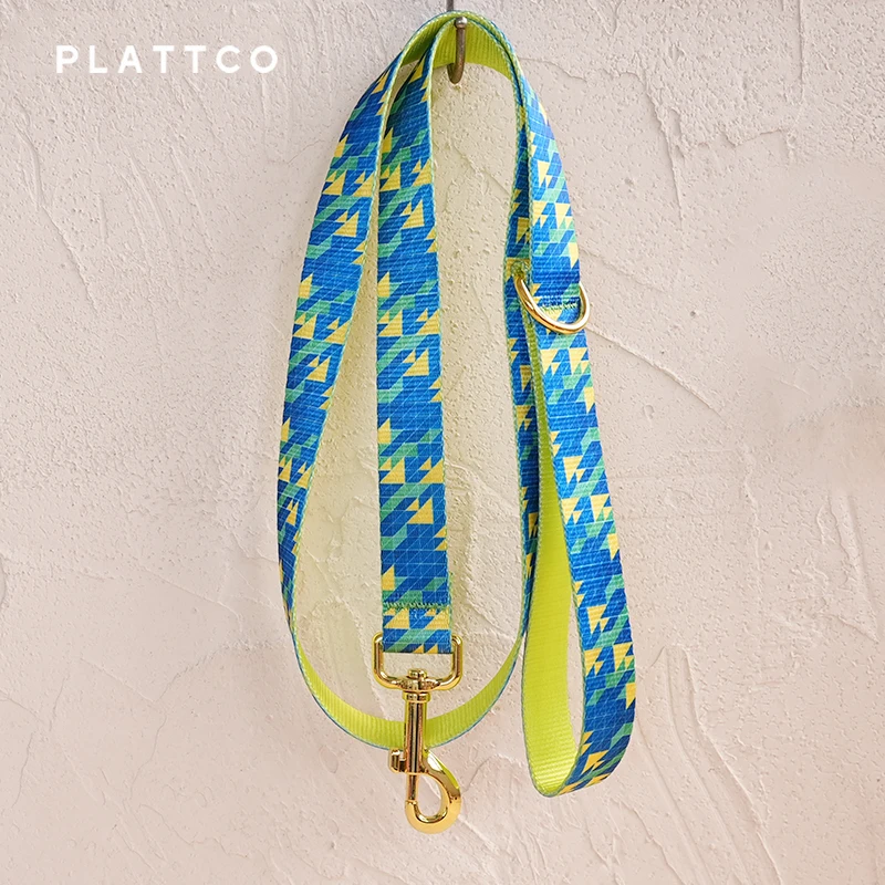 Correa para perro estampado SUNSET SEA con hebilla dorada - imagen 4
