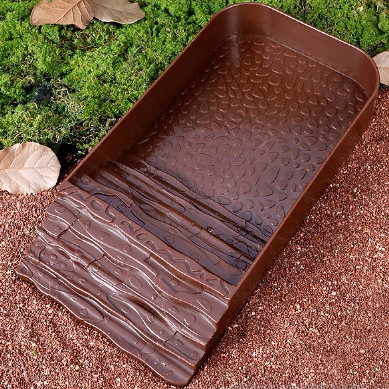 Turtle Food Bowl Tortoise Feeder Reptile Bath Pool for Scorpion Gecko Snake