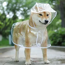 Impermeable transparente con capucha para cachorros y perros mini