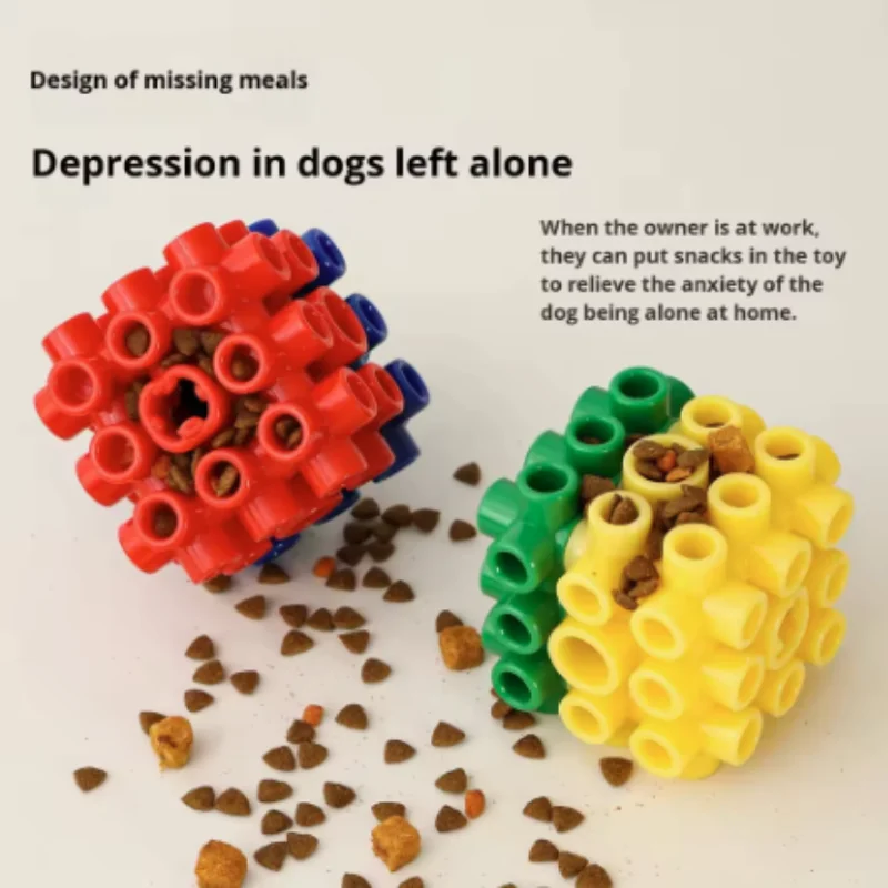 Juguete interactivo para perros TPR, rompecabezas con fugas de comida, diversión, limpieza de dientes, juguete para masticar autopulido para perros - imagen 2