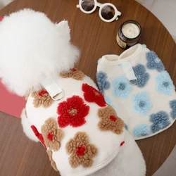 Abrigo de lujo para perros, ropa de invierno para perros, estampado suave, ropa cálida de lana para mascotas, Chihuahua, Bulldog Francés, chaleco de Yorkshire, abrigos para cachorros