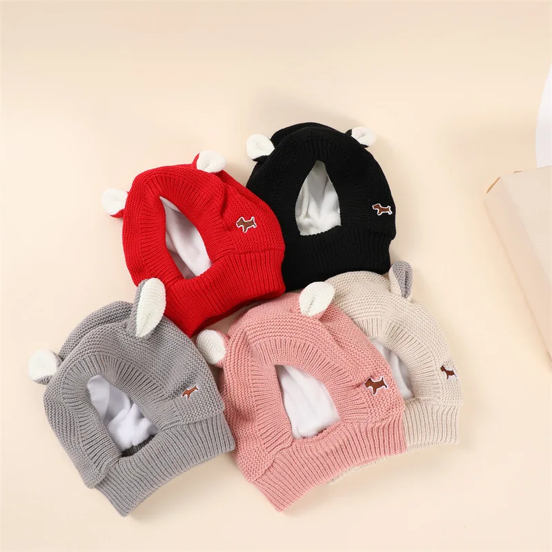 Orejeras suaves para perros, protección contra el ruido, cubiertas para orejas de mascotas, gorro tejido, alivio de la ansiedad, orejeras cálidas de invierno para perros medianos y grandes - imagen 2