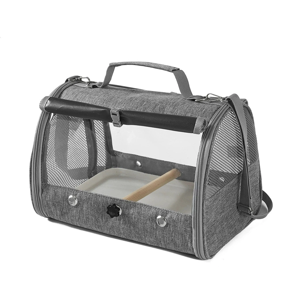 Mochila de viaje para pájaros, transparente, mediano, para loros, portátil, ventilada, para exteriores, jaula para mascotas, palomas, hámster, topo, Animal PEQUEÑO - imagen 5