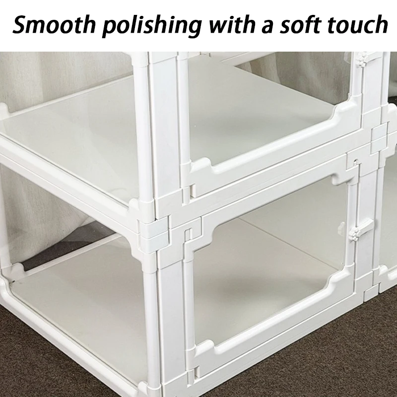 Jaula de valla para mascotas de doble capa para interiores, 40 + 40CM, jaula transparente para perros y gatos, perrera para perros pequeños, jaulas de lujo, suministros de muebles para mascotas - imagen 5