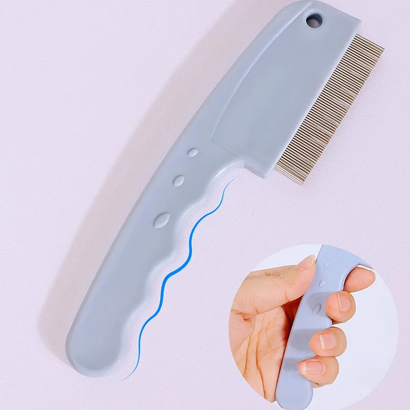 Peine para perros, depilación de mascotas, peines para pulgas para perros, Limpieza del cabello, cepillo de masaje para el cuidado de perros, peine para gatos con dientes de tres lados, productos para mascotas - imagen 4