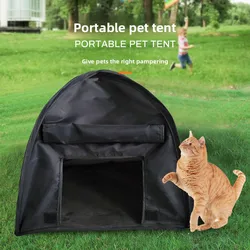 Jaula portátil para perros y gatos con protección solar exterior