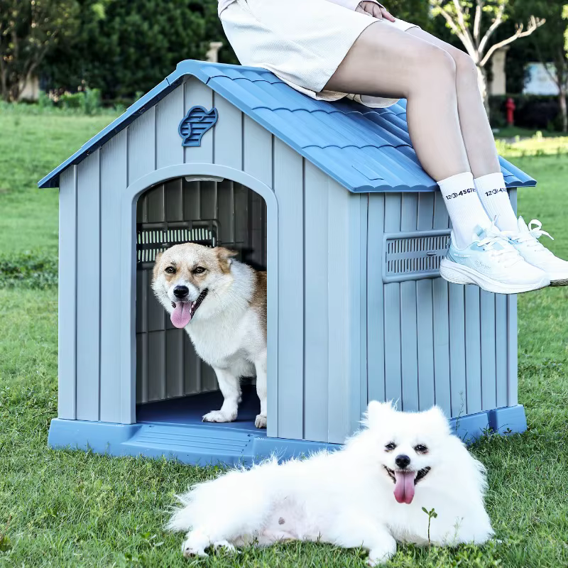 Caseta exterior para perros grandes – Resistente a lluvia y frío todo el año - imagen 2