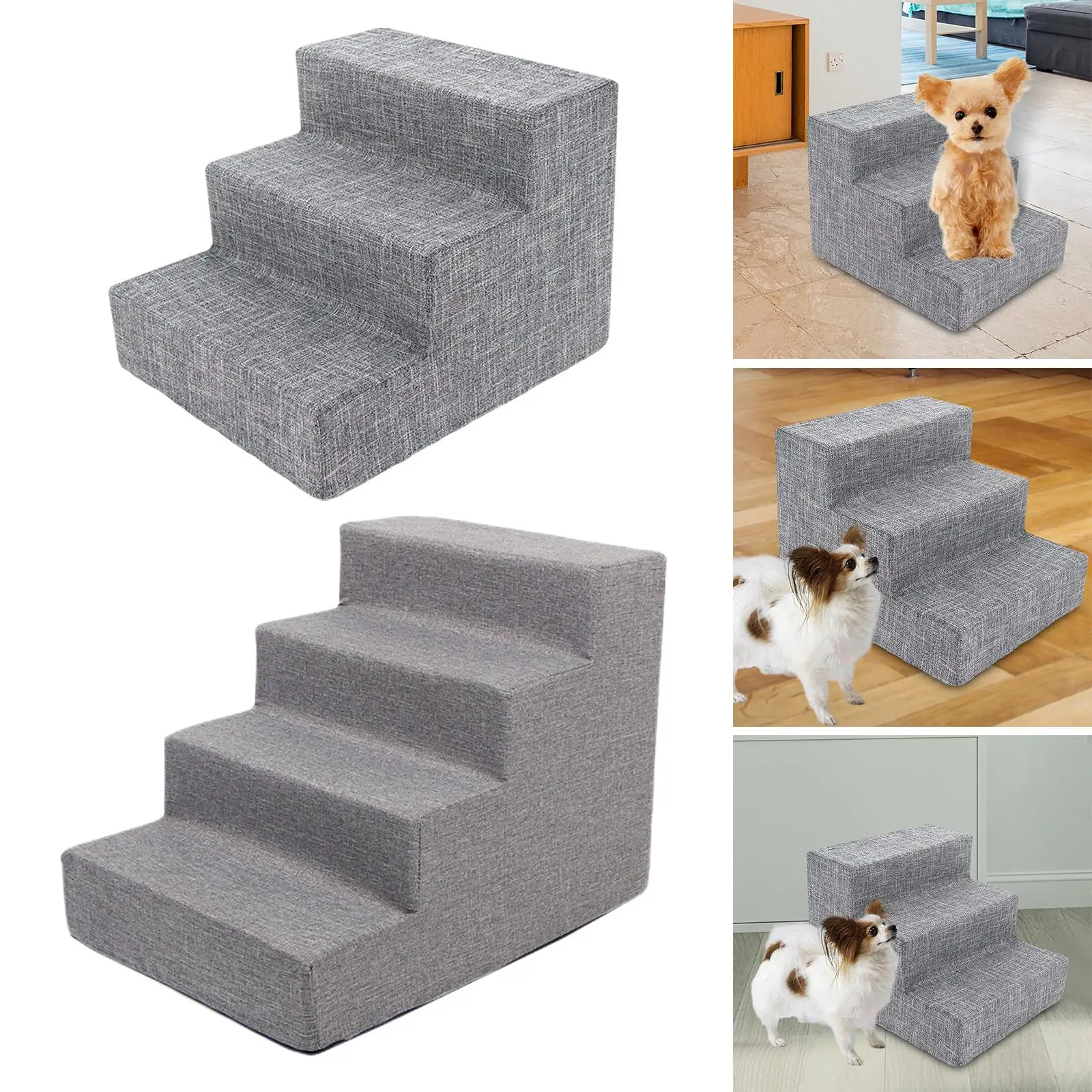 Escalones para perros y gatos pequeños, rampa lavable, antideslizante, extraíble - imagen 4