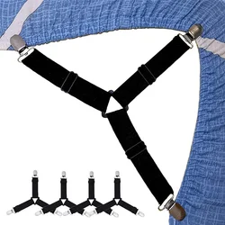Funda de colchón elástica ajustable, soporte de esquina, Clips para sábanas, soportes para sábanas, sábanas ajustadas, suministros para el hogar, 4 Uds.