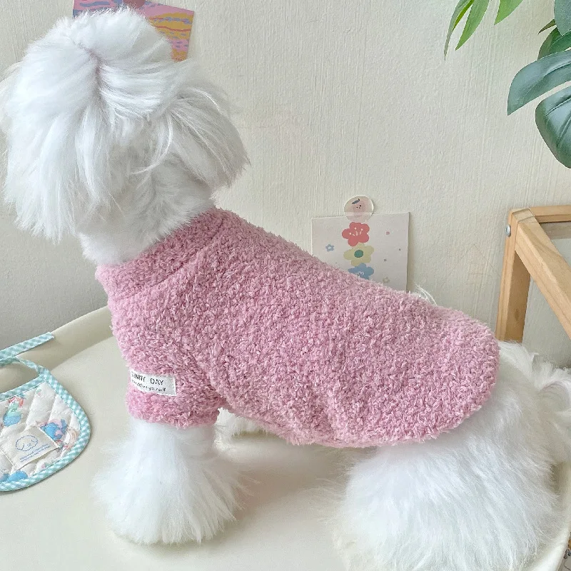 Ropa cálida de invierno INS para mascotas, suéter de manga larga con cuello redondo para perros, ropa gruesa para gatos, chaqueta de tracción para perros, Bulldog Francés - imagen 2