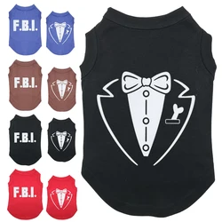 Ropa para perros y gatos con patron FBI - camisetas veraniegas