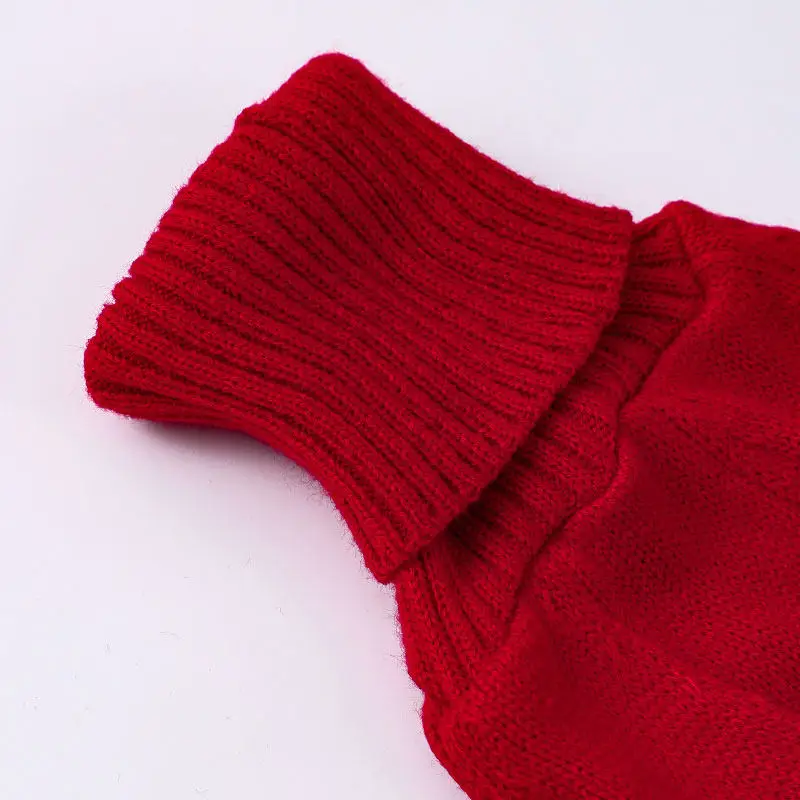 Ropa de invierno para galgo italiano - cuello alto rojo y suave - imagen 3