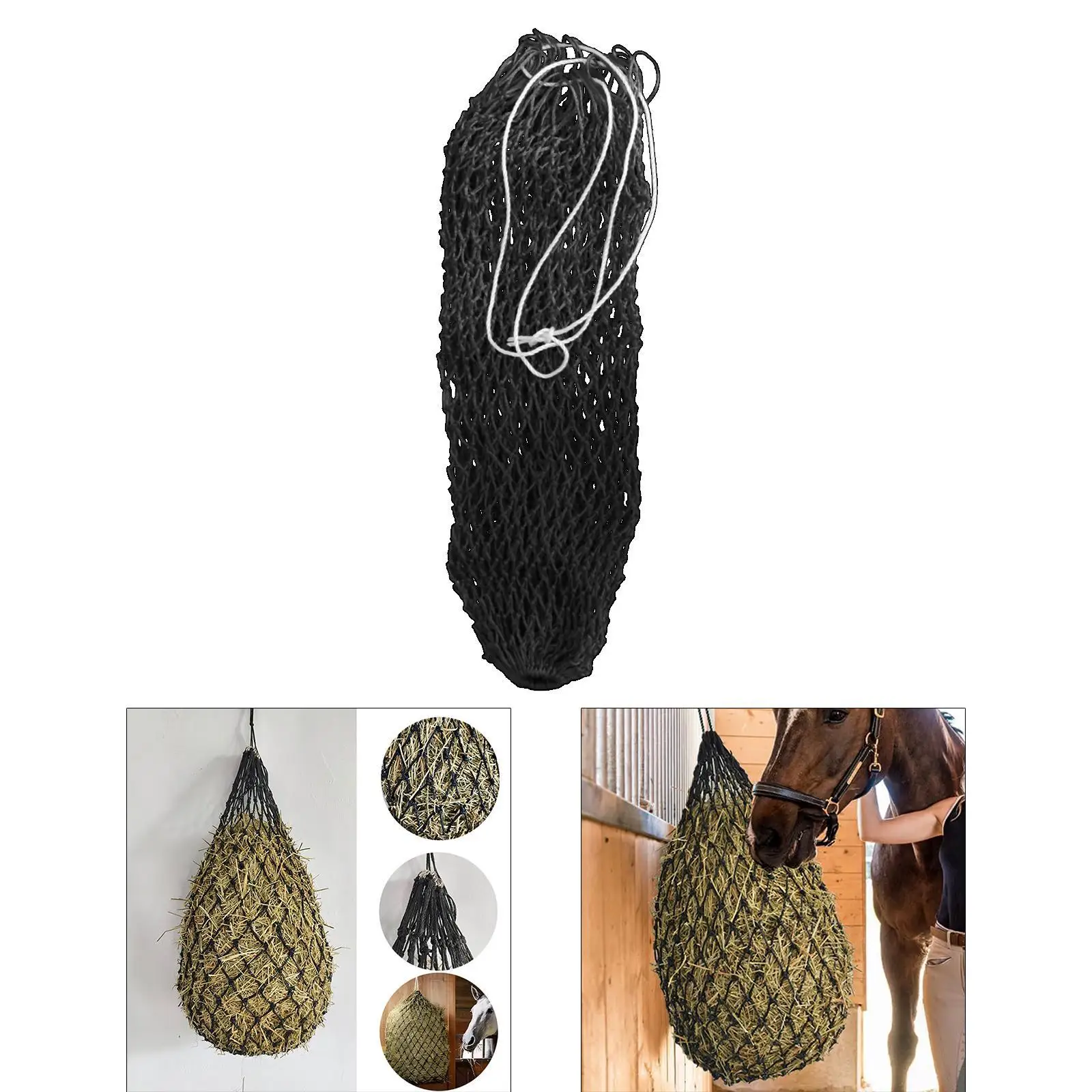 Slow feed Hay Net, Hay Bag, Lightweight Horse Feeding Supplies, Hanging Mesh Bag
