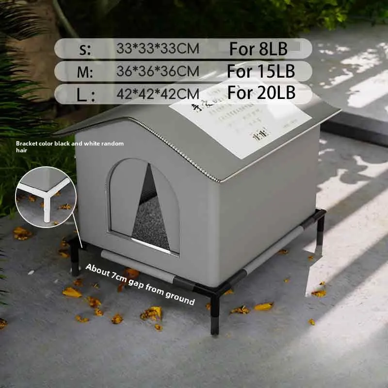 Casa impermeable plegable para perros y gatos – Lavable exterior - imagen 3