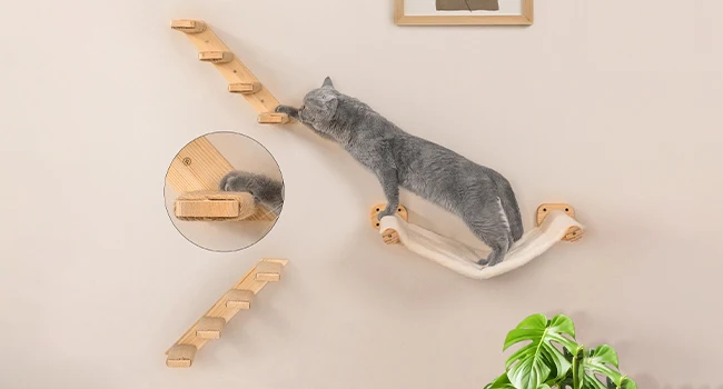 Escaleras para gatos de cuatro peldaños