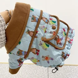 Abrigo de invierno para perros pequeños con estampado divertido