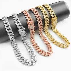 Collar de oro 18K para perros eslabón cubano Hip Hop con diamantes