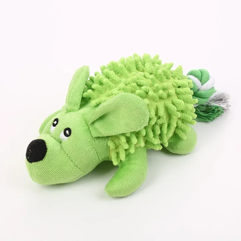 Juguete de peluche de conejo pequeño de dibujos animados para perro, limpieza de dientes, fabricación de dientes, sonidos, mopa, nudo de felpa, juguete para mascotas - imagen 5