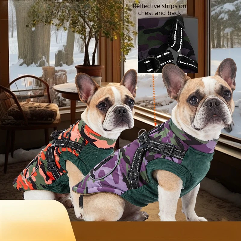 Ropa reflectante para perros pequeños – Abrigo invernal acolchado