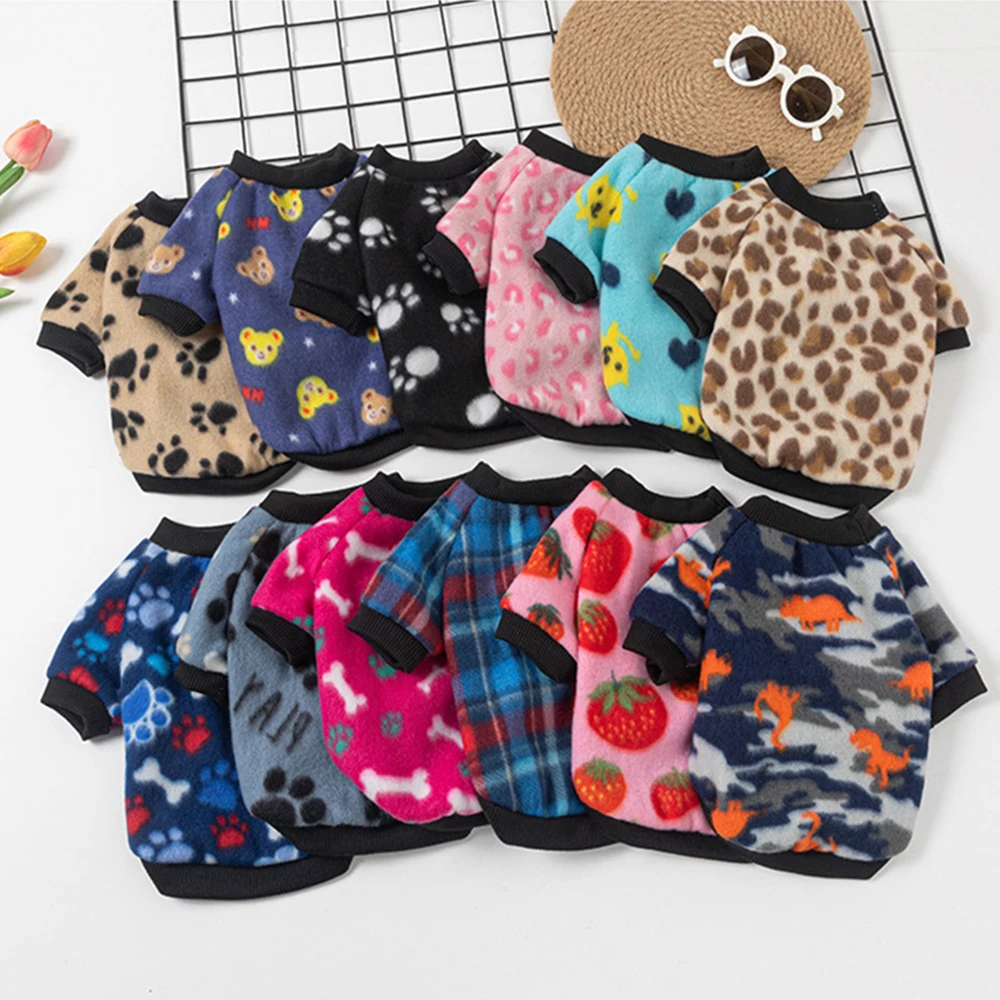 Jersey de lana cálido para mascotas, suéter para gatos y perros pequeños, ropa para cachorros y gatos, trajes de disfraz de gatito con estampado bonito, Otoño e Invierno - imagen 3