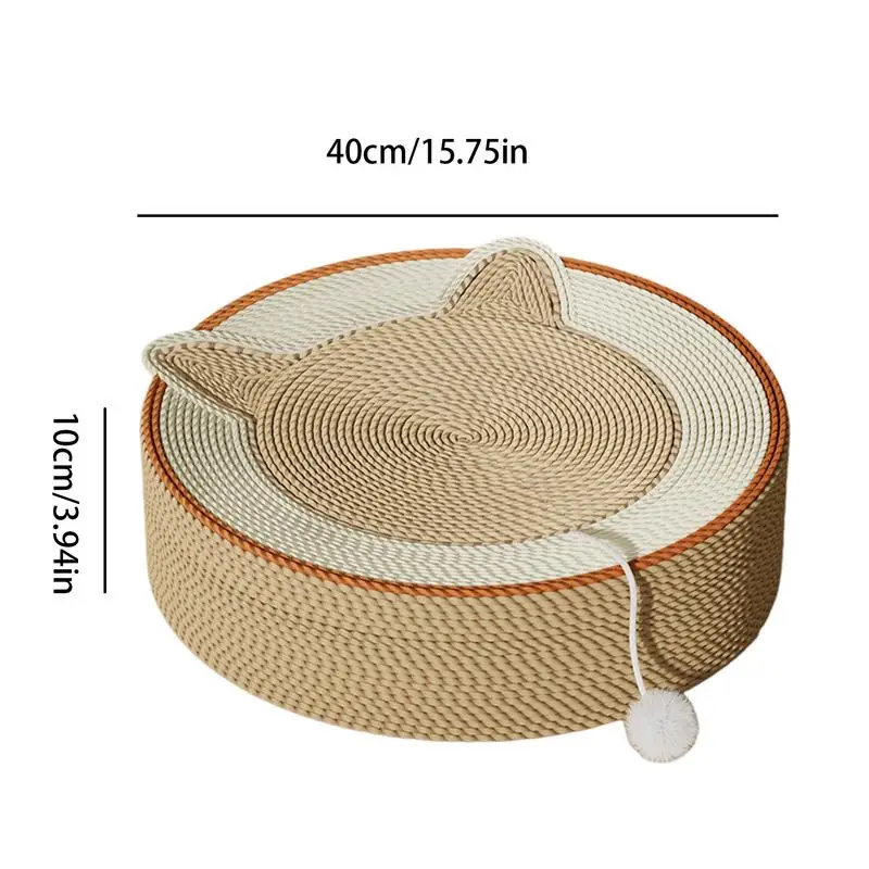 Rascador redondo para gatos, resistente al desgaste, gran espacio, cama rascadora para gatos grandes y medianos - imagen 5